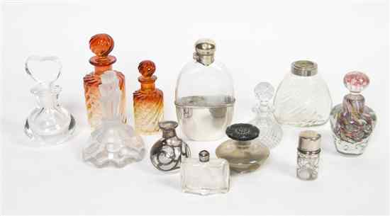 Appraisal: A Collection of Twelve Glass Perfume Bottles of various origins