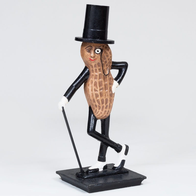 Appraisal: American School Cast-Iron Model of Mr Peanut With a removable