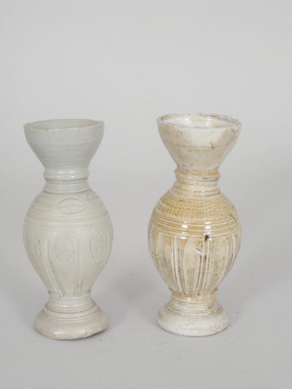 Appraisal: A matched pair of th Century glazed German Siegburg Vases