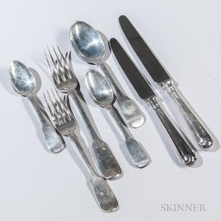 Appraisal: Assembled English Sterling Silver Flatware Service th to th century