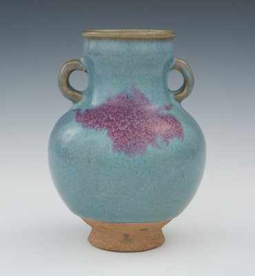 Appraisal: A Chinese Jun Ware Vase Blue glaze over stoneware pottery