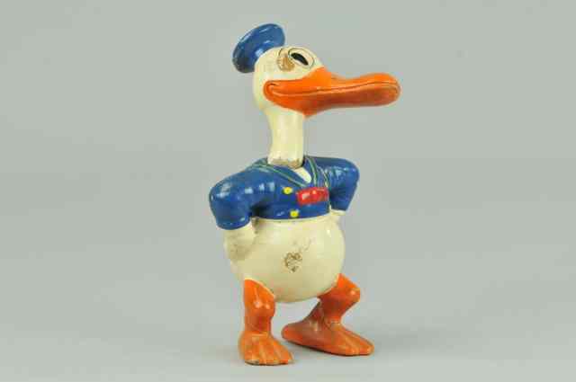 Appraisal: DONALD DUCK FIGURE Walt Disney Co Knickerbocker Jointed Toys painted