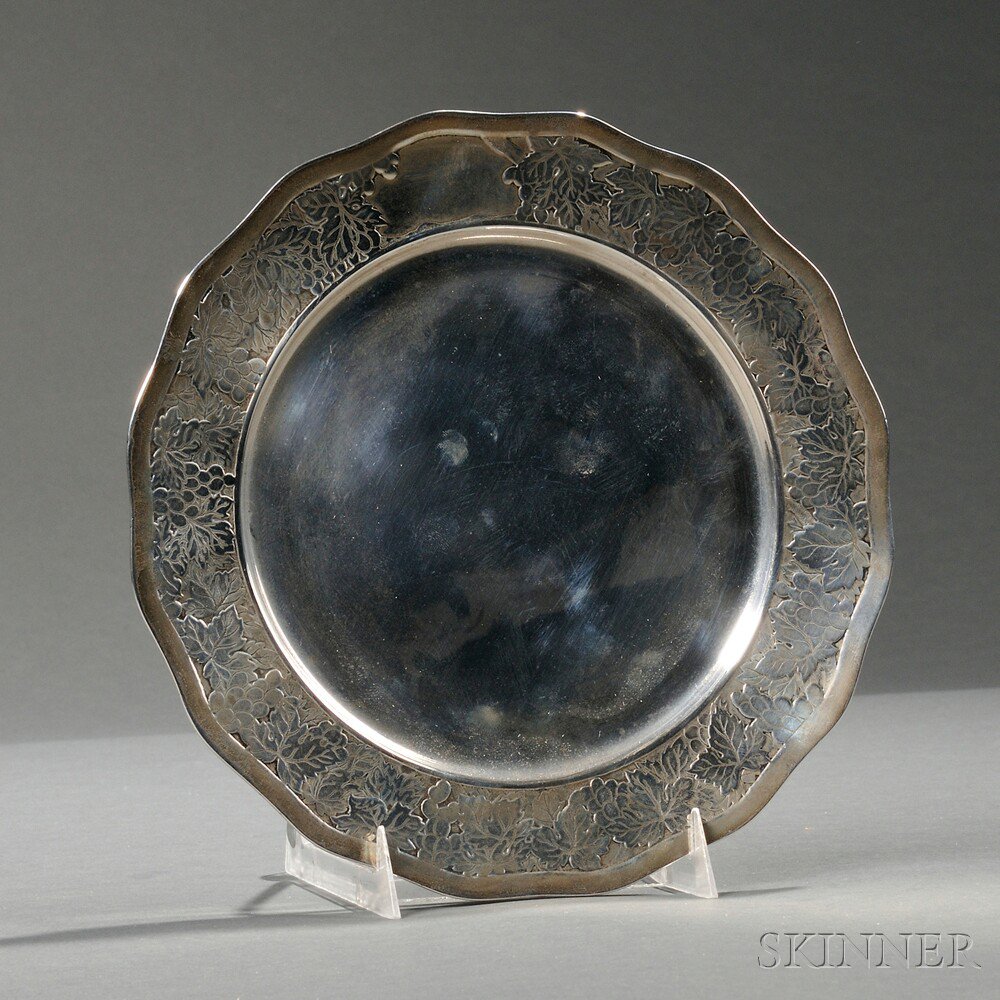 Appraisal: Tiffany Co Sterling Silver Dish New York - rim with