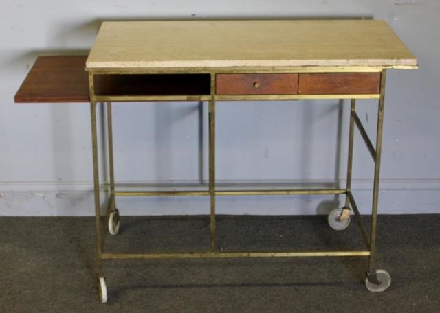 Appraisal: Midcentury Paul McCobb for Calvin Tea Cart From Irwin Collection