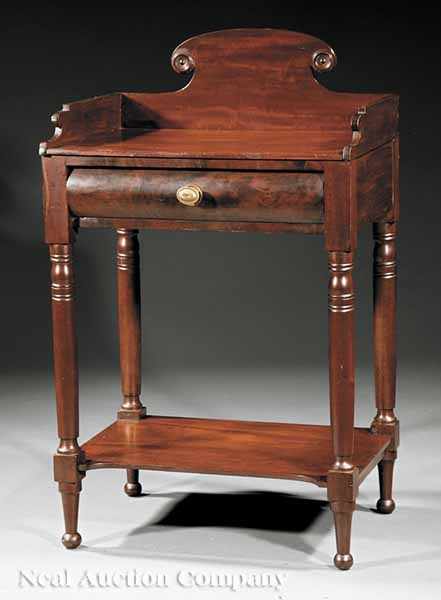 Appraisal: A Good American Federal Mahogany Washstand early th c arched