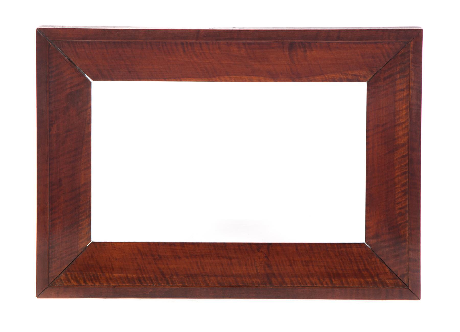 Appraisal: AMERICAN CURLY MAPLE FRAME Nineteenth century Good color x Opening