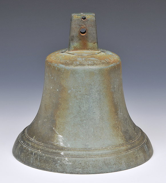 Appraisal: A BRONZE BELL inscribed Mears Co of London cm and