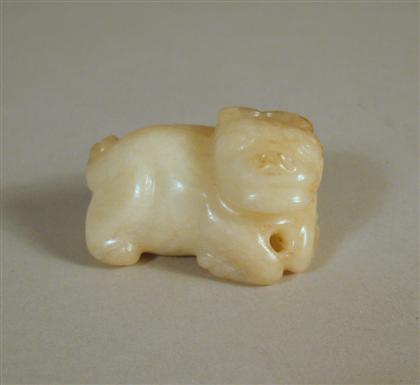 Appraisal: Good Chinese white jade pendant probably ming dynasty Of white