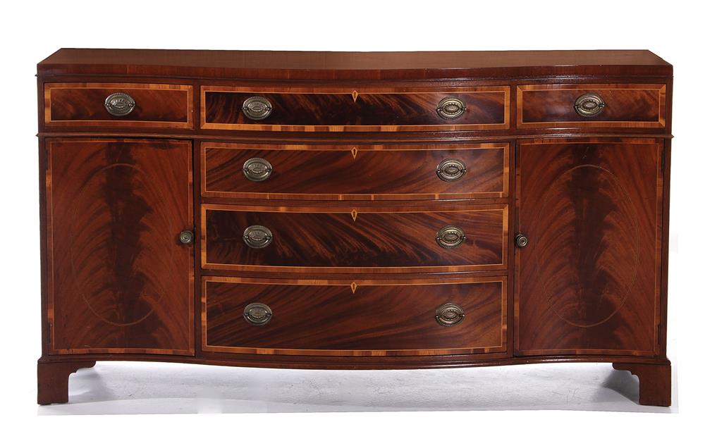 Appraisal: Kittinger inlaid mahogany dresser or cabinet in the George III