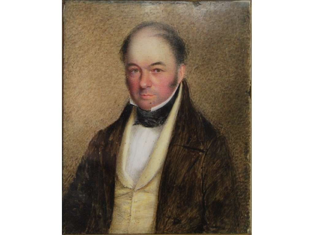 Appraisal: A Regency portrait miniature of a gentleman unsigned x cm