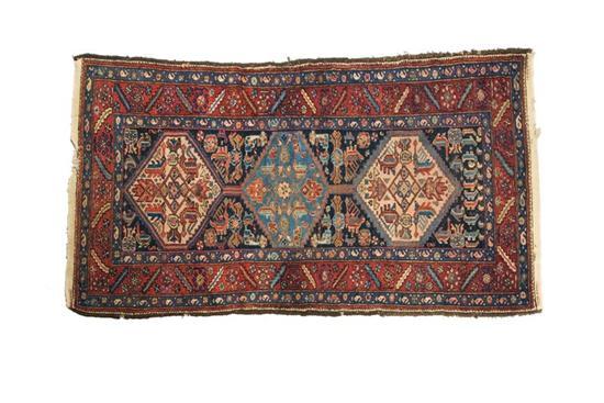 Appraisal: ORIENTAL RUG Iran ca Hamadan Mousul Red and blue borders