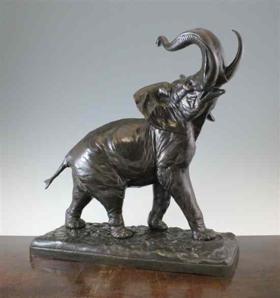 Appraisal: After Antoine Louis Bayre A large bronze model of an