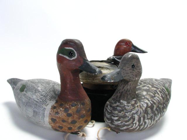 Appraisal: Group of Three Working Duck Decoys two are by Coot