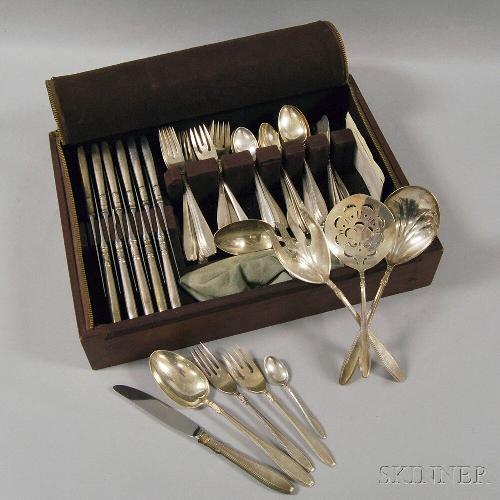 Appraisal: Gorham Nocturne Sterling Silver Partial Flatware Service for Twelve comprised