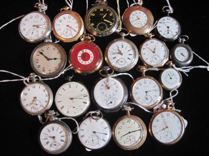 Appraisal: Twenty open face pocket watches th th century