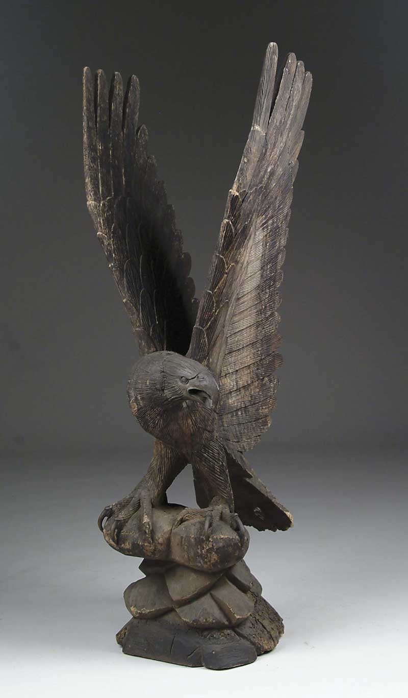 Appraisal: FINE CARVED LARGE AMERICAN EAGLE Full bodied life size eagle