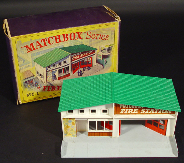 Appraisal: Boxed Lesney Matchbox series fire station MF-