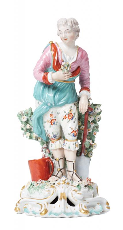 Appraisal: A DERBY PORCELAIN FIGURE OF A GARDENER CIRCA - Modelled