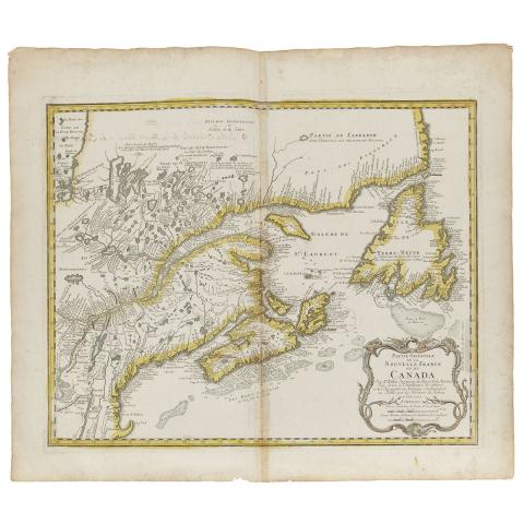 Appraisal: Pair of Maps of Canada Jacques Nicolas Bellin PARTIE OCCIDENTALE