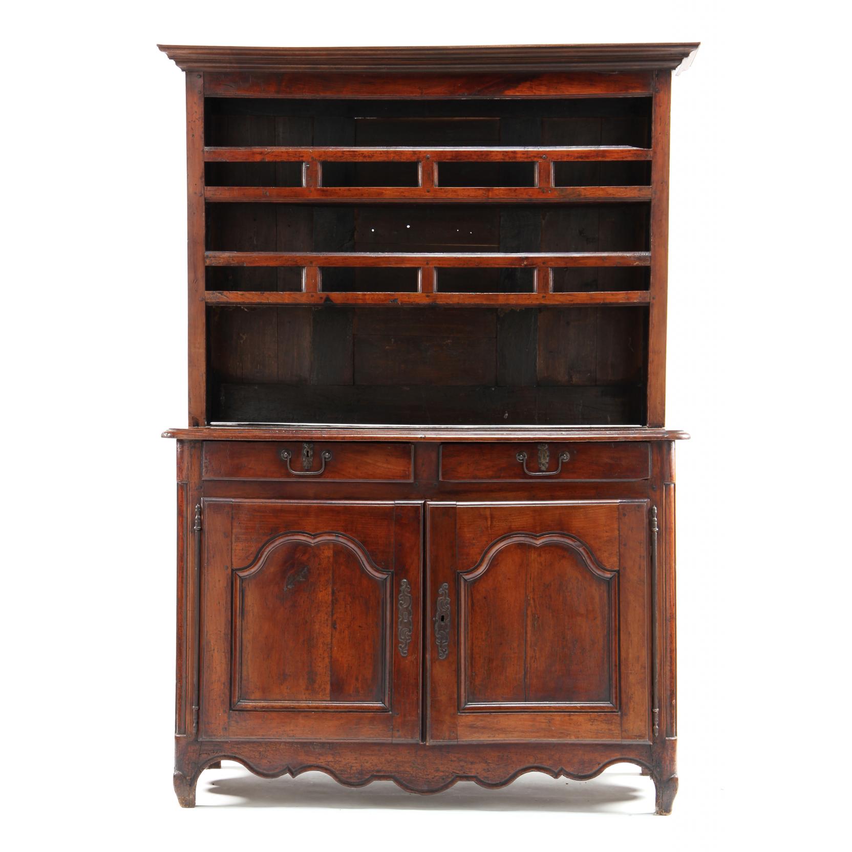 Appraisal: French Provincial Buffet A Deux Corps th century fruit wood