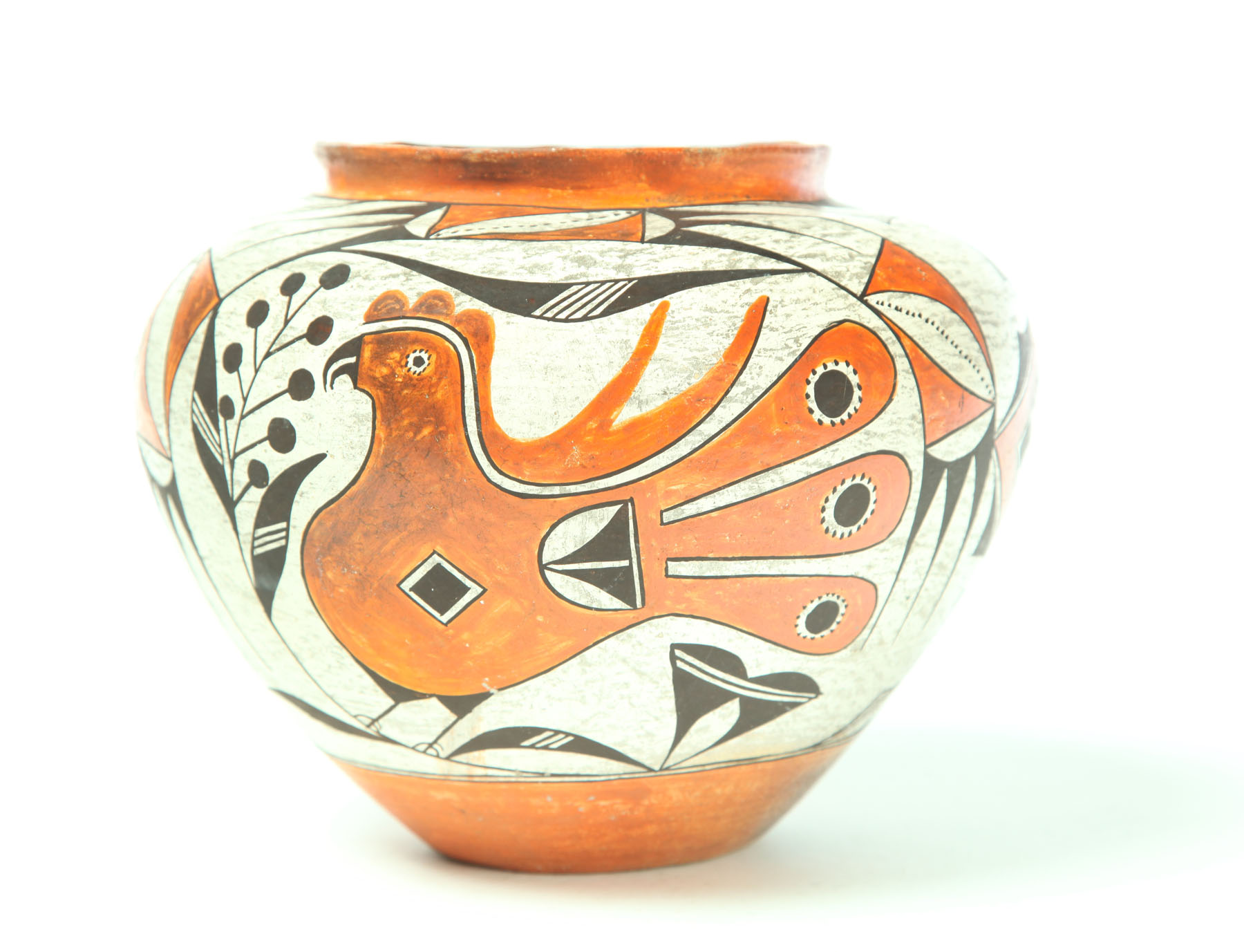 Appraisal: AMERICAN INDIAN POTTERY JAR Marked ''Acoma NM'' on the bottom