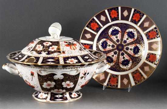 Appraisal: Royal Crown Derby china soup tureen in the traditional ''Imari''