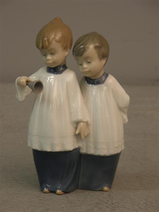 Appraisal: Nao group of two choir boys h in