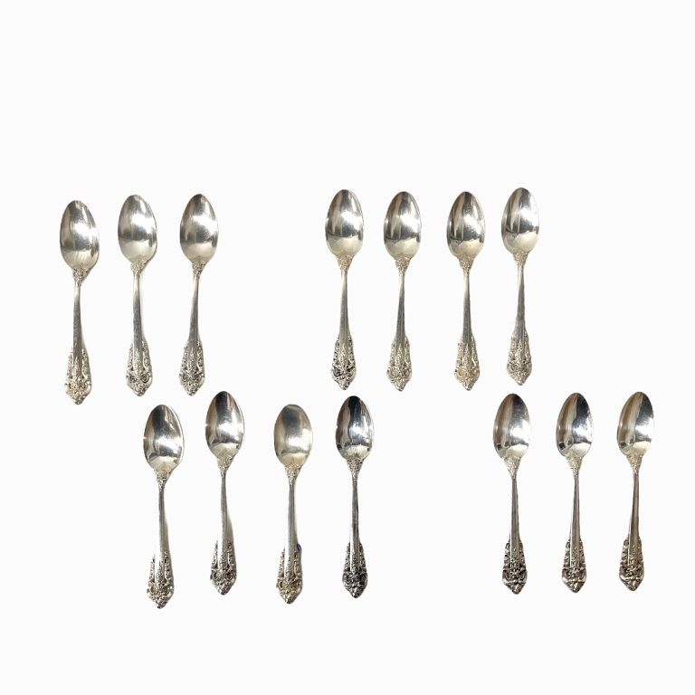 Appraisal: Sterling Silver Grande Baroque Teaspoons Sterling Silver Grande Baroque Teaspoons