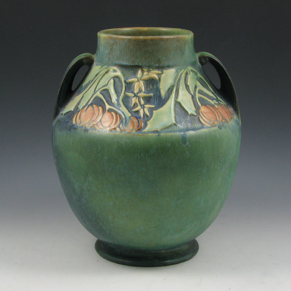 Appraisal: Roseville Baneda - handled vase in blue and green with