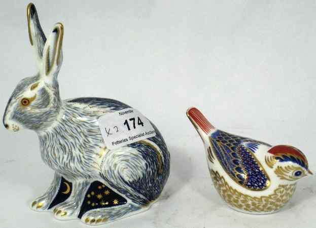 Appraisal: Royal Crown Derby Paperweights Starlight Hare Boxed and Collectors Guild