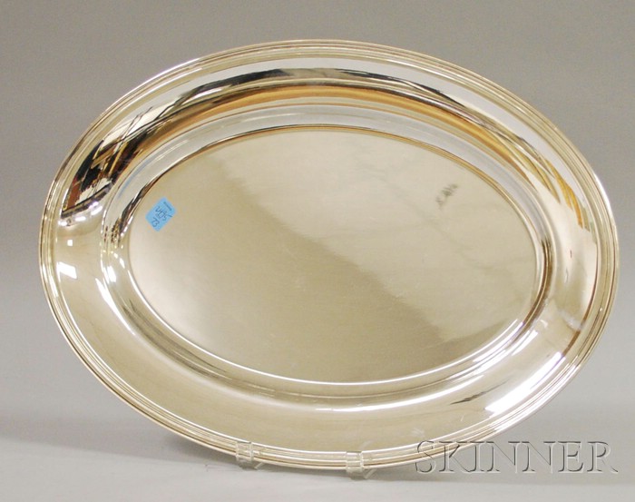 Appraisal: French Christofle Silver Plated Oval Tray lg in