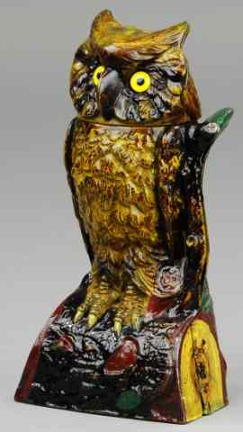 Appraisal: OWL TURNS HEAD MECHANICAL BANK BROWN J E Stevens Co