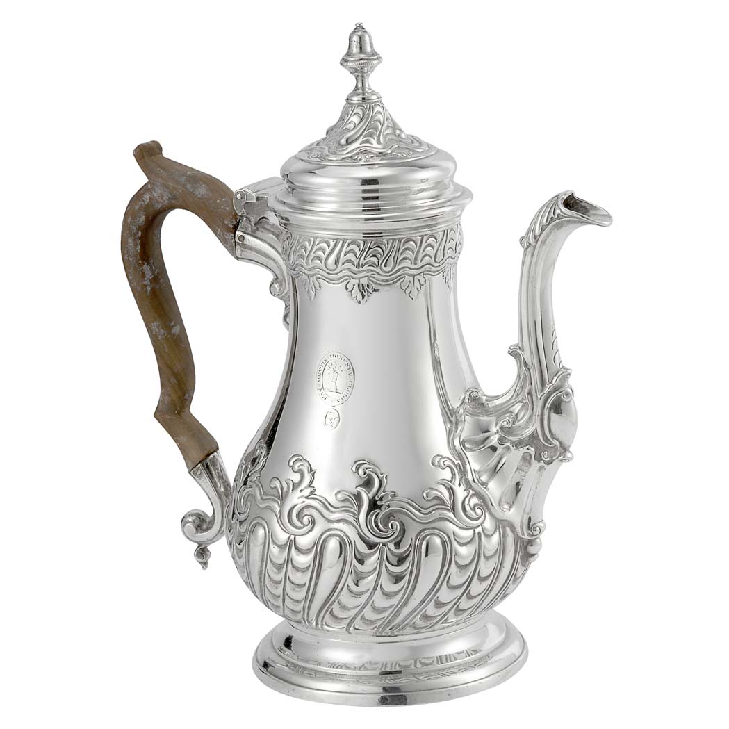 Appraisal: Scottish George III Silver Coffee Pot Lothian Robertson Edinburgh circa