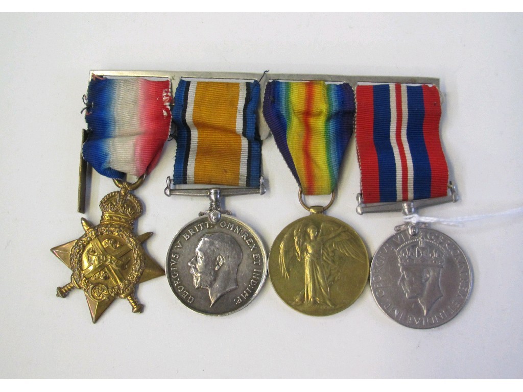 Appraisal: WWI group of three medals to PTE G Morris Scottish