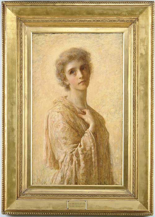 Appraisal: REGINALD BARBER British - PORTRAIT OF A YOUNG WOMAN Oil