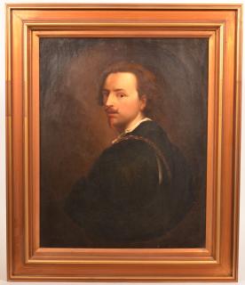 Appraisal: Oil on Canvas Portrait Painting of a Man Early th