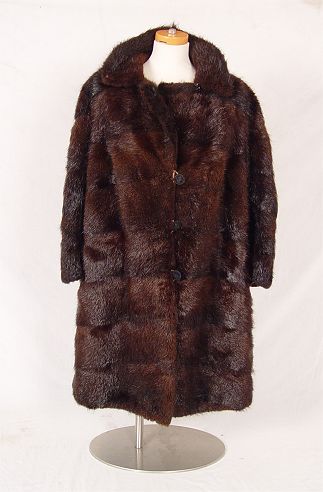 Appraisal: FULL LENGTH NUTRIA FUR COAT '' wide across shoulders x