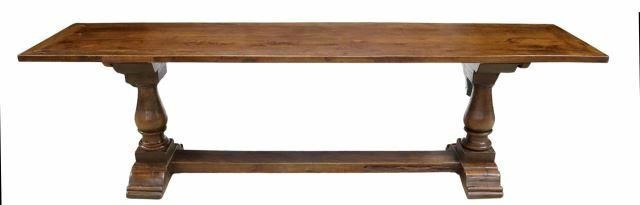 Appraisal: Italian Baroque style walnut refectory table thc long rectangular top