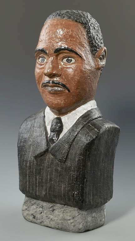 Appraisal: Tim Lewis Sculpture of MLK Tim Lewis Kentucky b painted