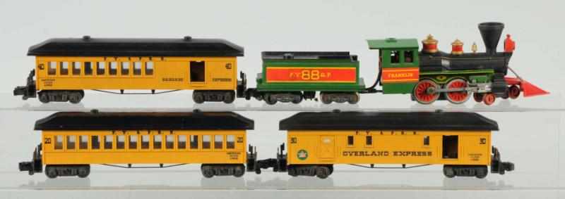 Appraisal: American Flyer Franklin Passenger Train Set American S-gauge Includes steam