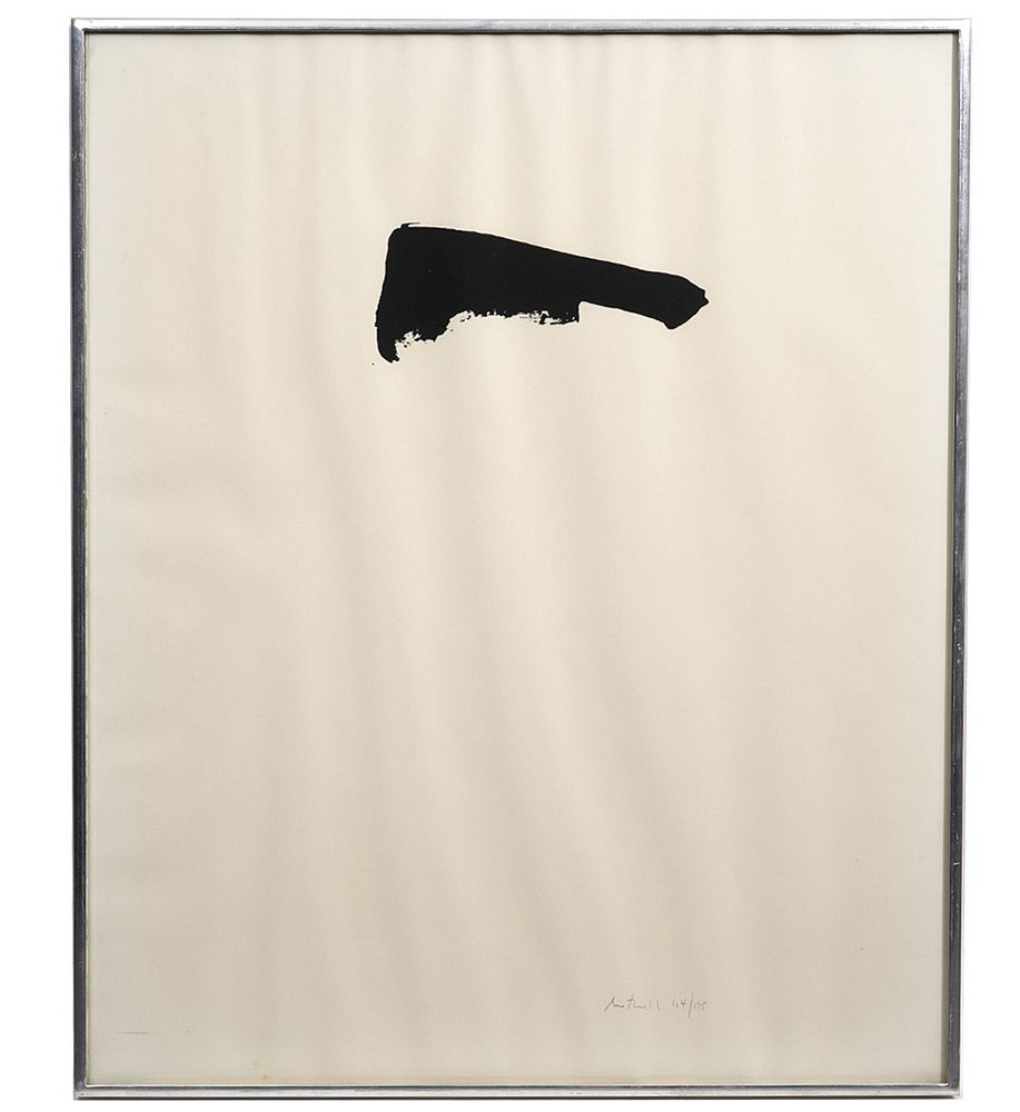 Appraisal: Robert Motherwell Framed Lithograph Robert Motherwell American - Abstract expressionist