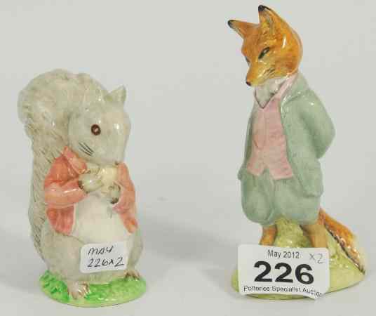 Appraisal: Beswick Beatrix Potter Figures Foxy Whiskered Gentleman and Timmy Tiptoes