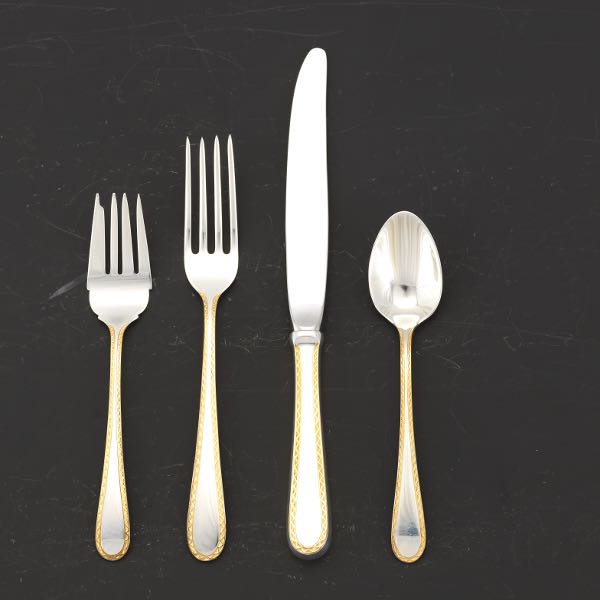 Appraisal: S KIRK SON FLATWARE SERVICE FOR EIGHT GOLDEN WINSLOW PATTERN