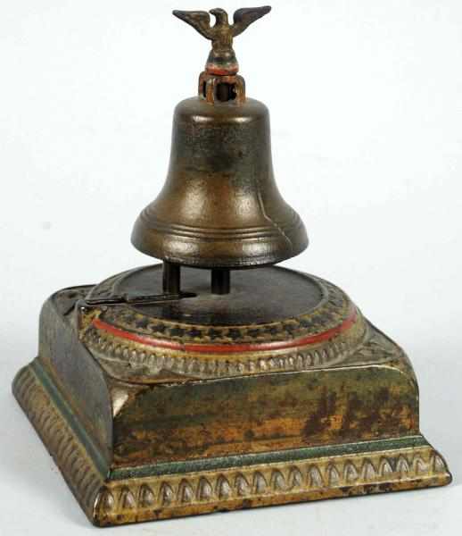 Appraisal: Cast Iron Liberty Bell Mechanical Bank Includes partial label Provenance