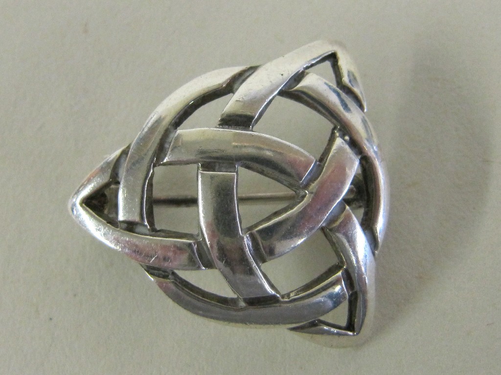 Appraisal: Celtic silver knotwork brooch