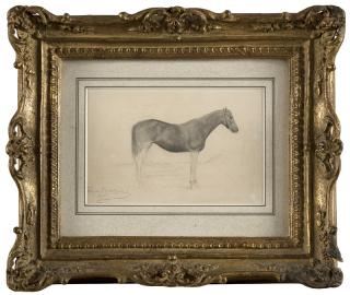 Appraisal: Rosa Bonheur Study of a horse stamped with the signature