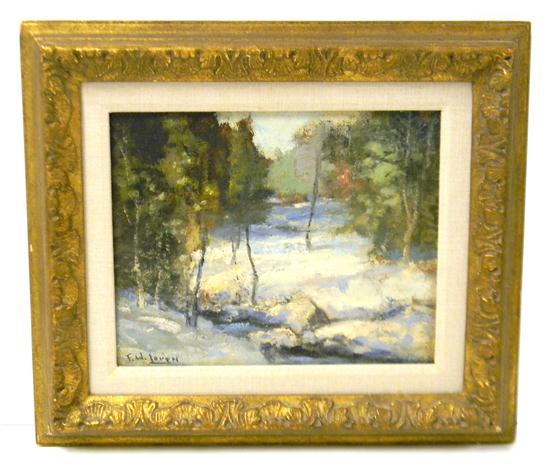 Appraisal: Frank W Loven American - oil on panel depicts a