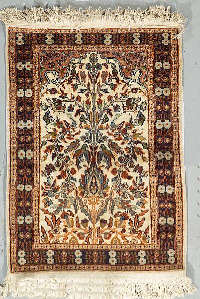 Appraisal: A Kashmiri rug size approximately ft x ft in