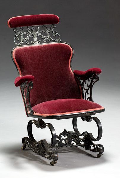 Appraisal: CENTRIPETAL SPRING CHAIR American ca - attributed to Thomas E