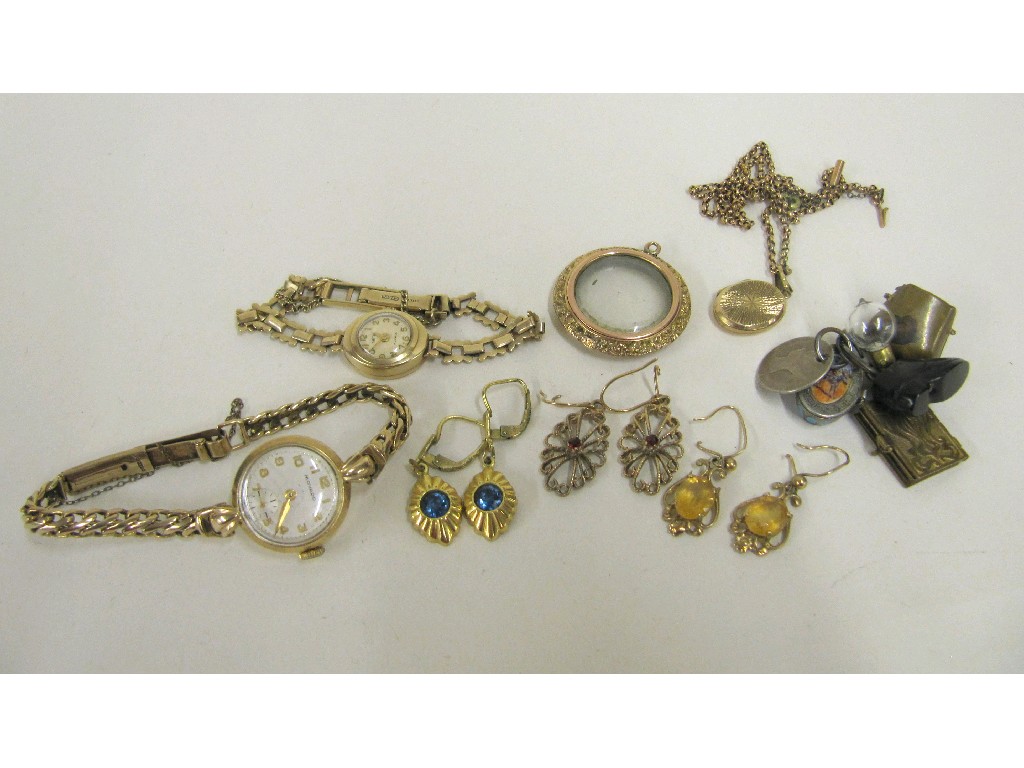 Appraisal: Lot comprising two ladies ct gold bracelet watches by Smiths